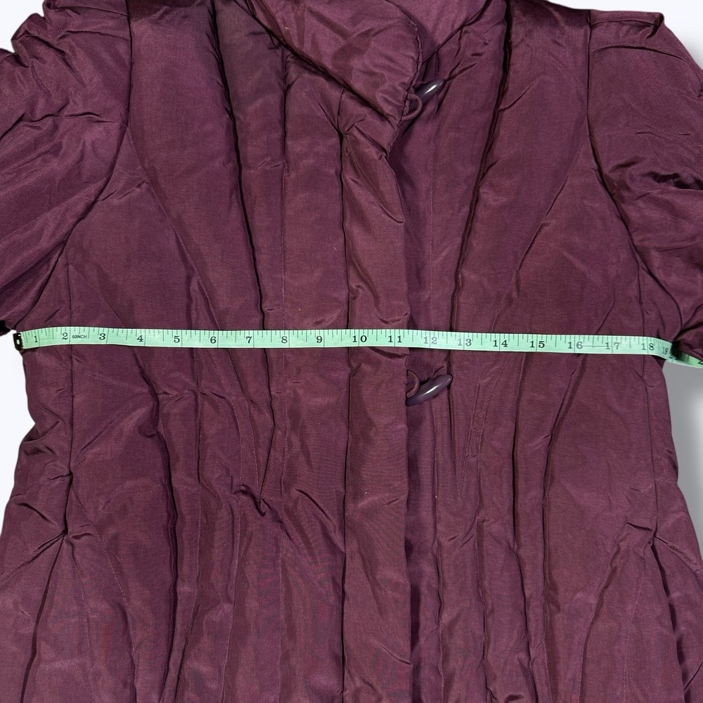 Vintage CBO Down Puffer Coat M Mauve Quilted Long Korea Winter Retro 80s Ski - Picture 13 of 14